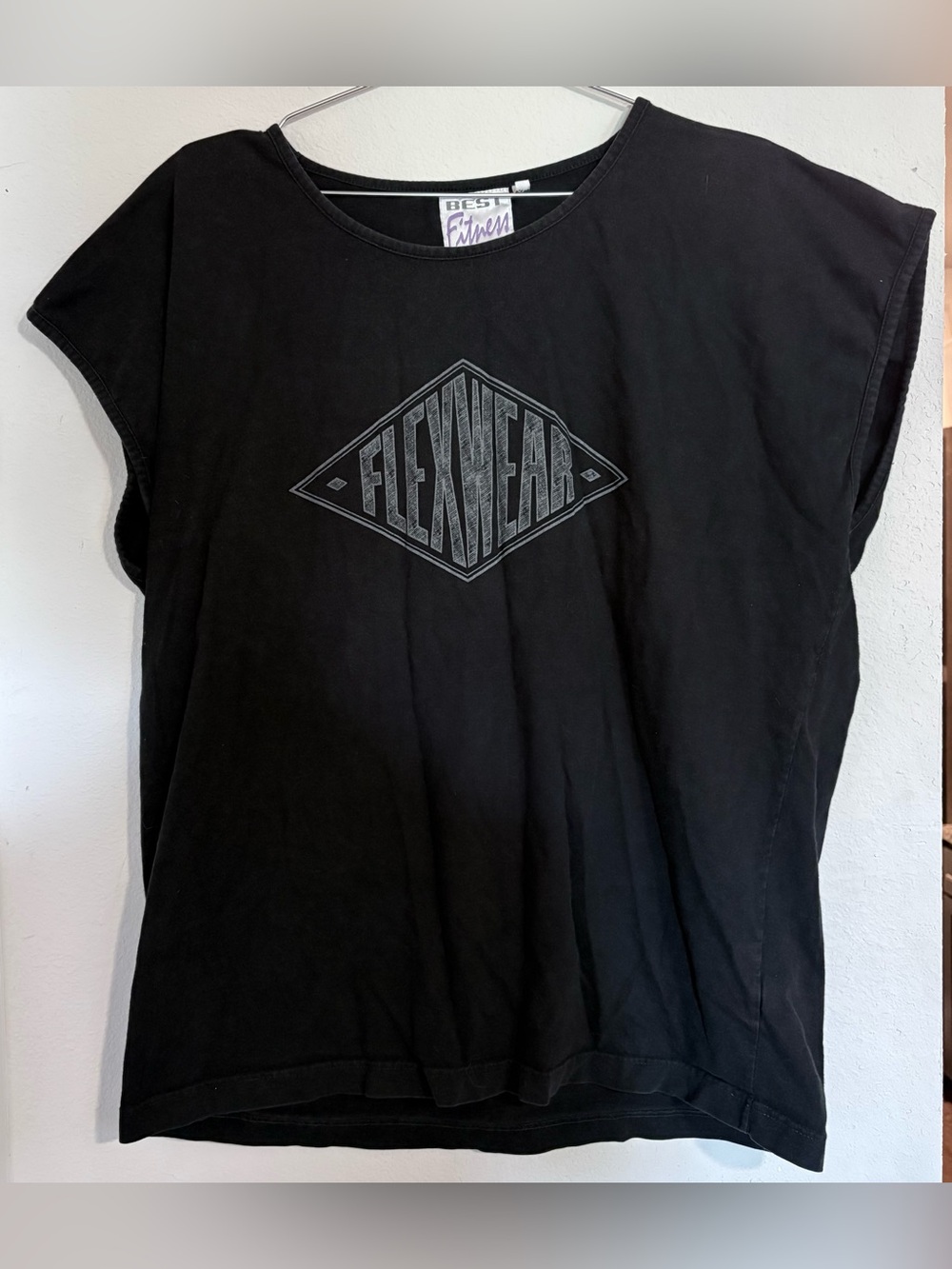 Black Flexwear Graphic Muscle Tee